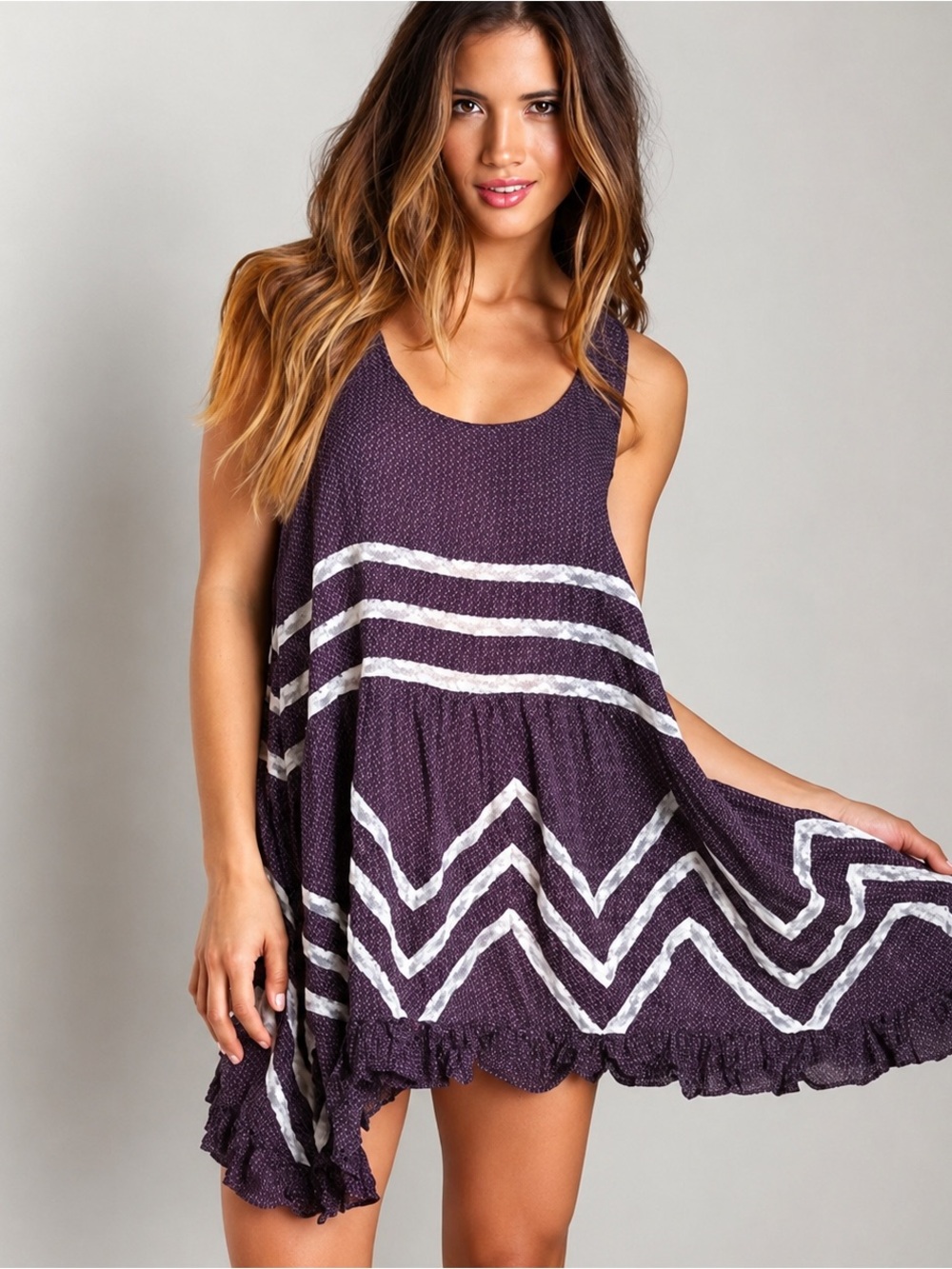 Free People Voile and Lace Trapeze Slip Dress